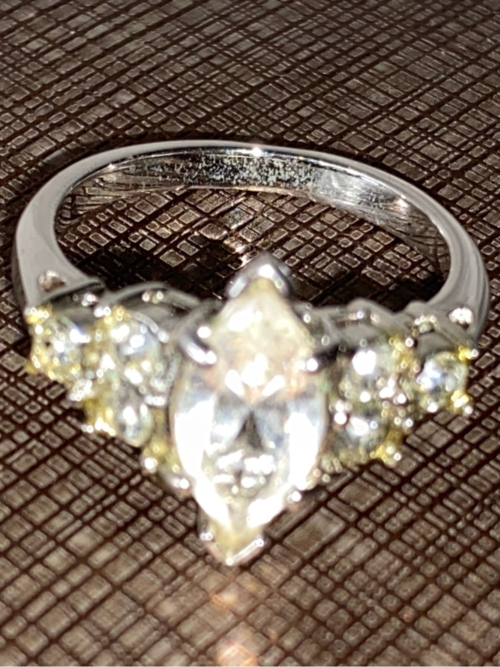 Silver tone ring size 8